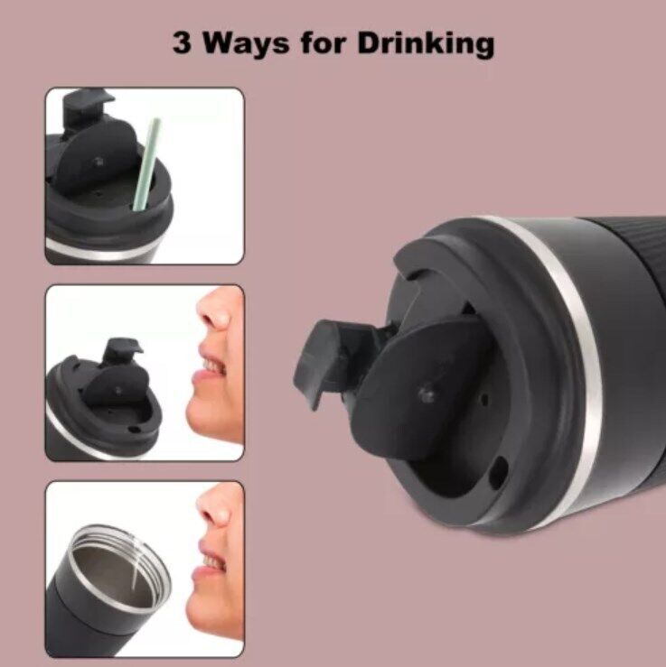 Leakproof Insulated Travel Coffee Mug (Stainless Steel, 510ml)