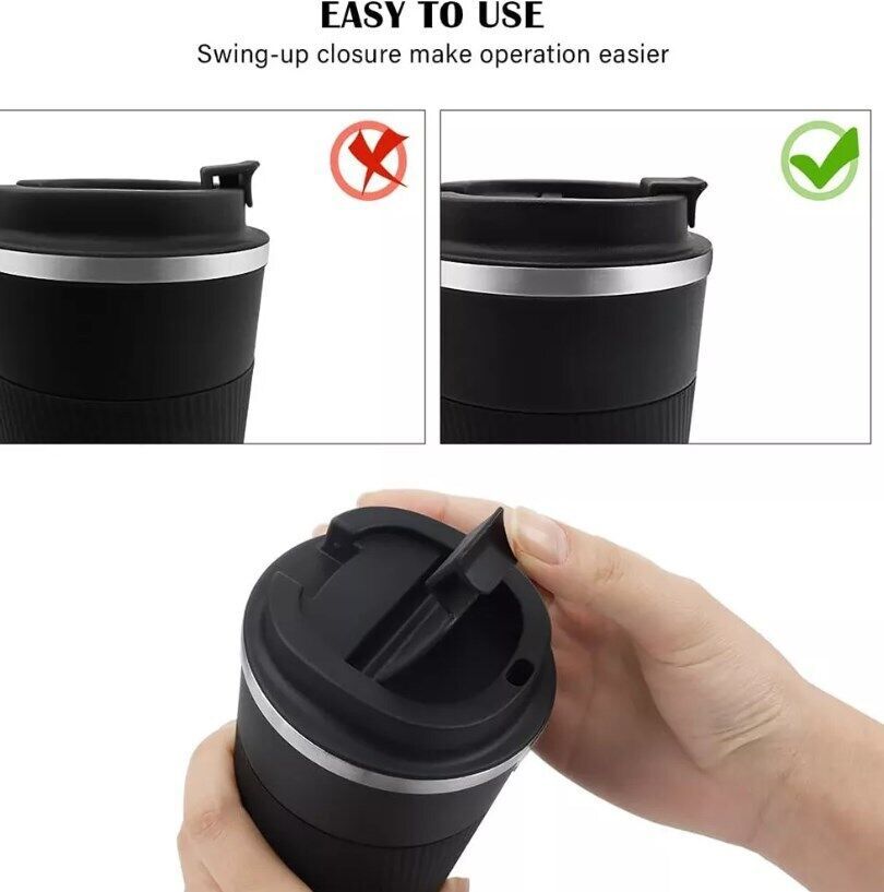 Leakproof Insulated Travel Coffee Mug (Stainless Steel, 510ml)
