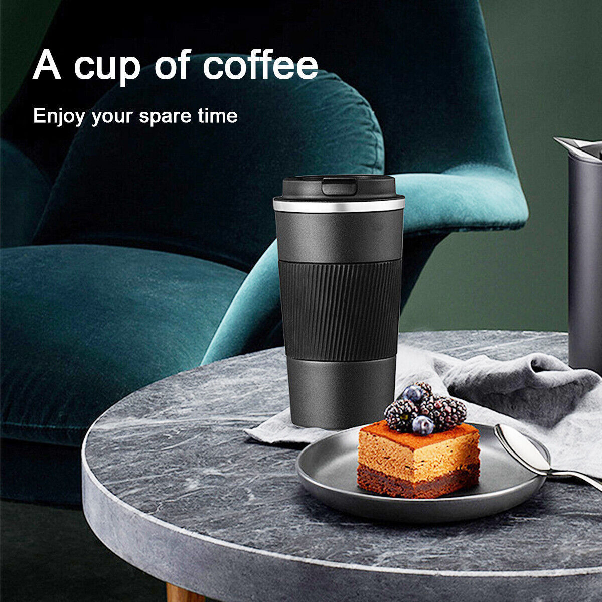 Leakproof Insulated Travel Coffee Mug (Stainless Steel, 510ml)