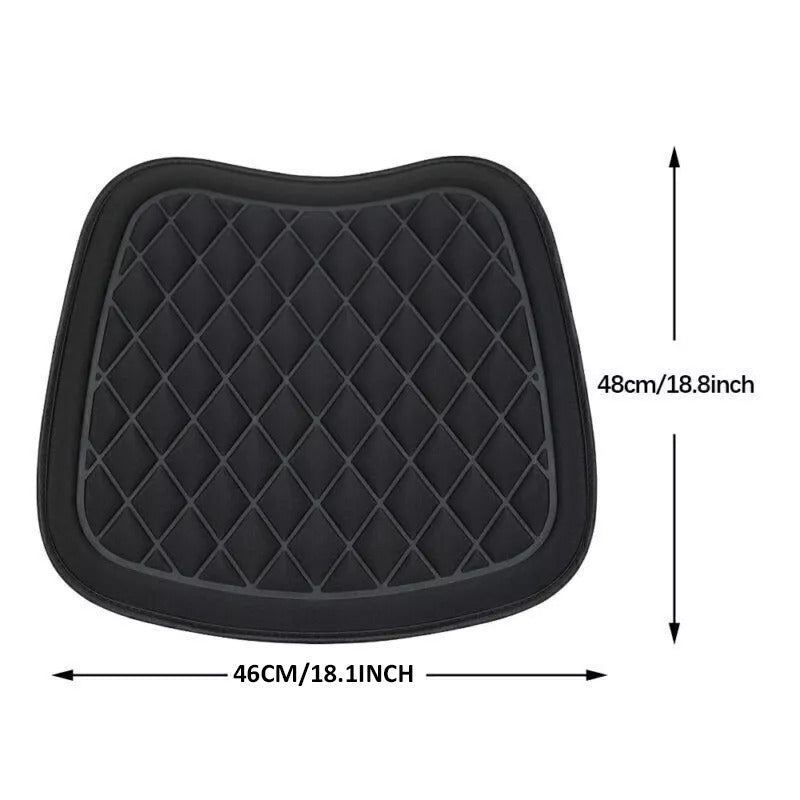 Memory Foam Car Seat Cushion – Breathable & Non-Slip Support Pad (46x48cm)  Cover Protector