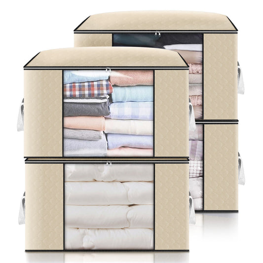 4-in-1 Zip-Up Storage Set – Foldable Organisers for Underbed, Wardrobe & Closet Tidy