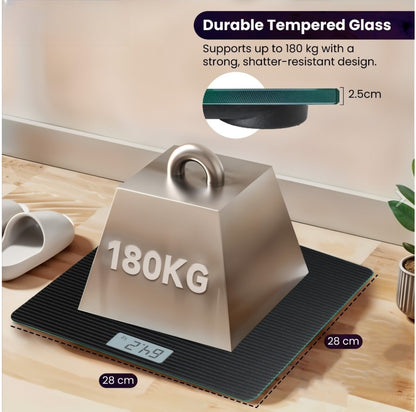 Digital Bathroom Scales 180KG Body Weight Weighing Scale Smart LED Electronic