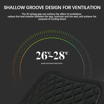 Memory Foam Car Seat Cushion – Breathable & Non-Slip Support Pad (46x48cm)  Cover Protector