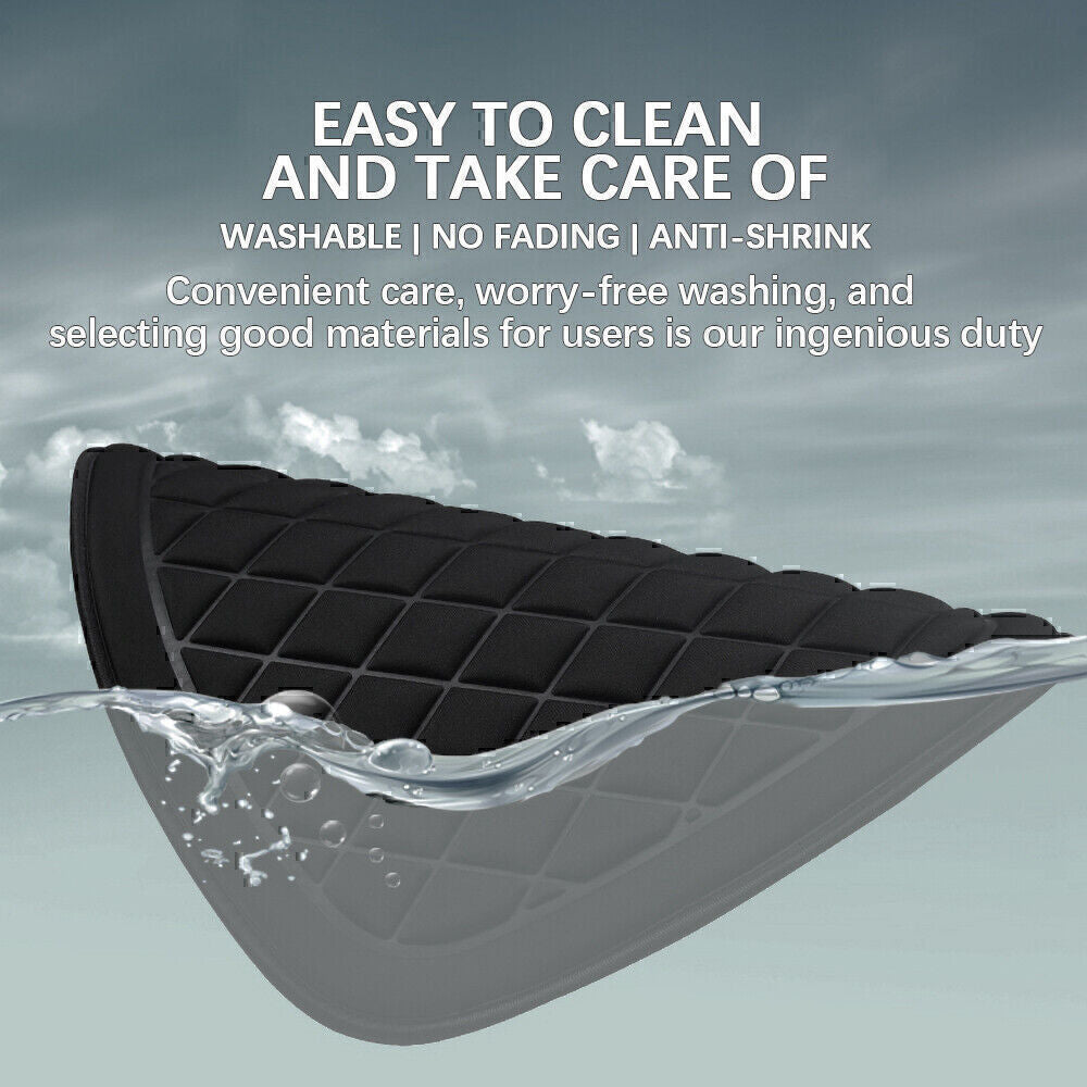 Memory Foam Car Seat Cushion – Breathable & Non-Slip Support Pad (46x48cm)  Cover Protector