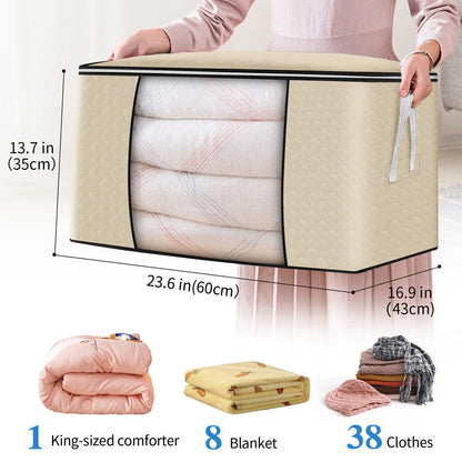 4-in-1 Zip-Up Storage Set – Foldable Organisers for Underbed, Wardrobe & Closet Tidy