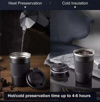 Leakproof Insulated Travel Coffee Mug (Stainless Steel, 510ml)